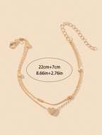Duo Layer Heart Anklet