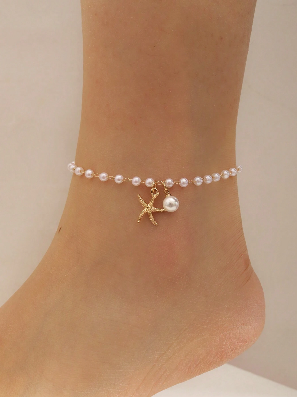 Starfish Pearl Anklet