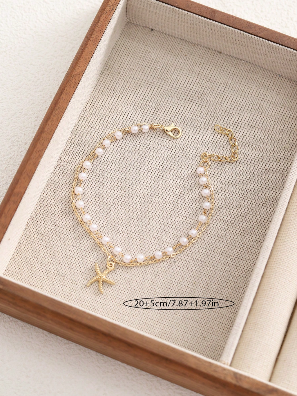 Pearl Layered Starfish Anklet