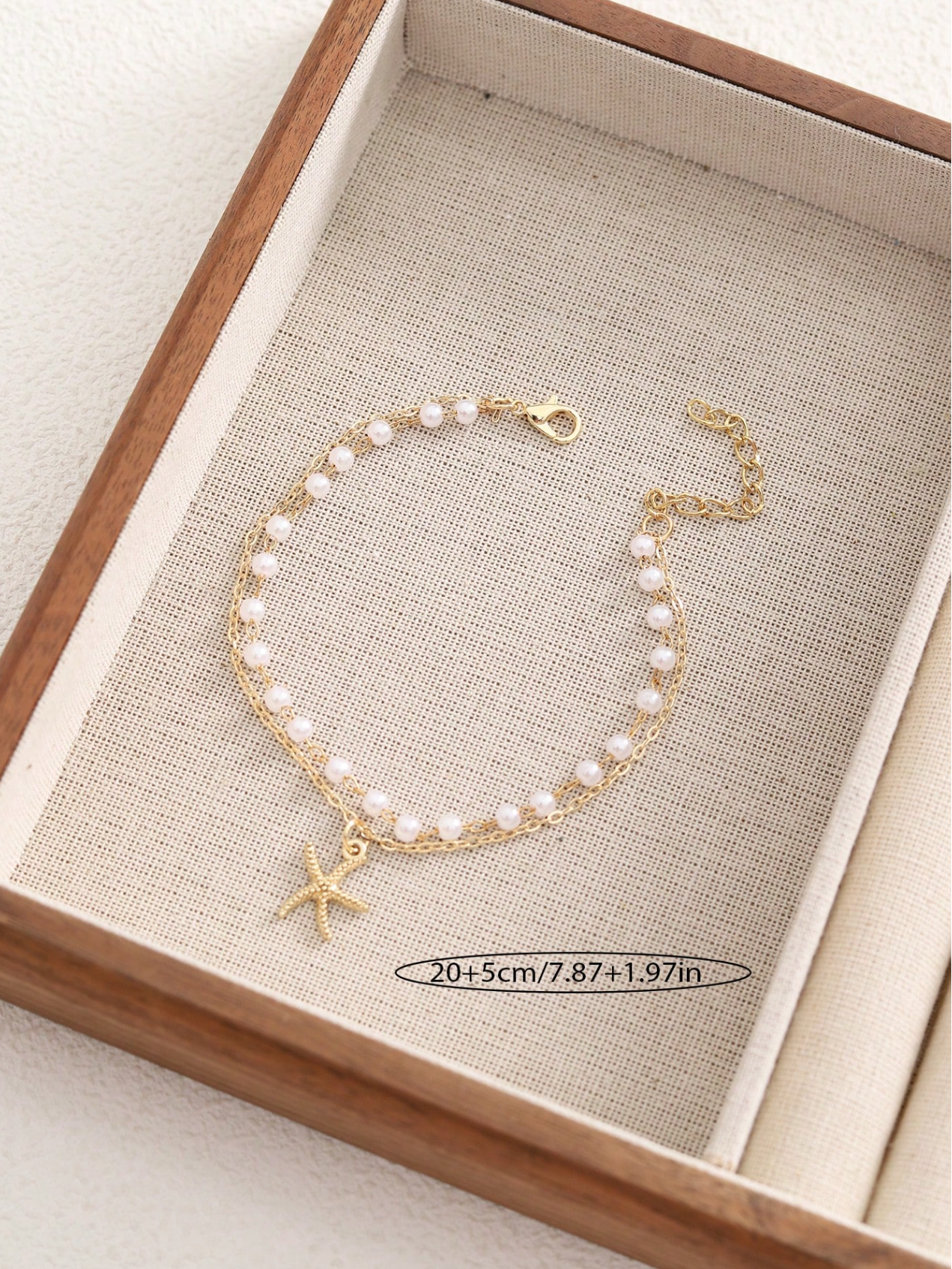 Pearl Layered Starfish Anklet