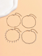 4 Pcs Anklet Set