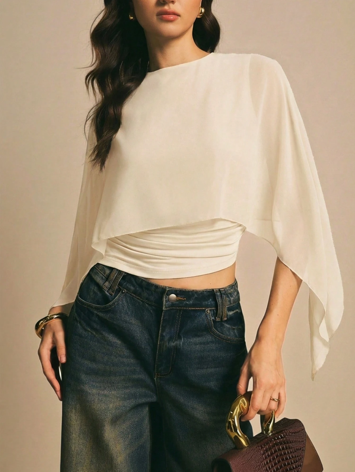 Chiffon Overlay Top