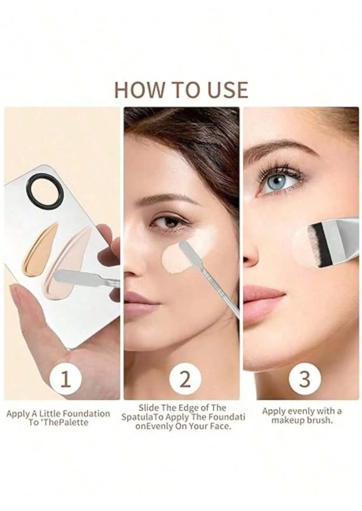 2/3/5 Pcs Stainless Steel Blending Palette Set