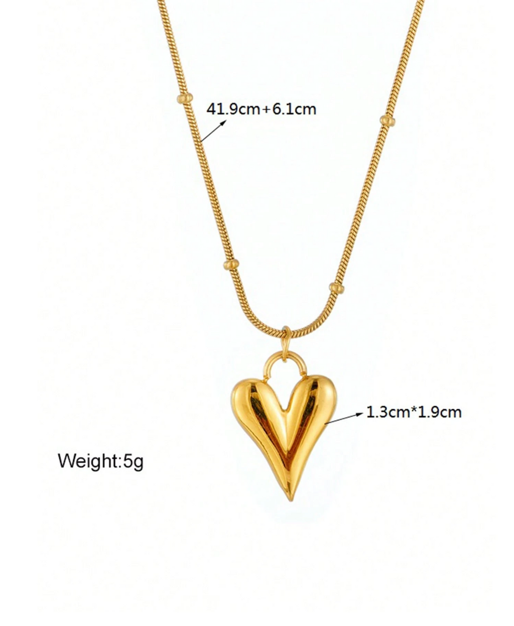 Elongated Heart Pendant
