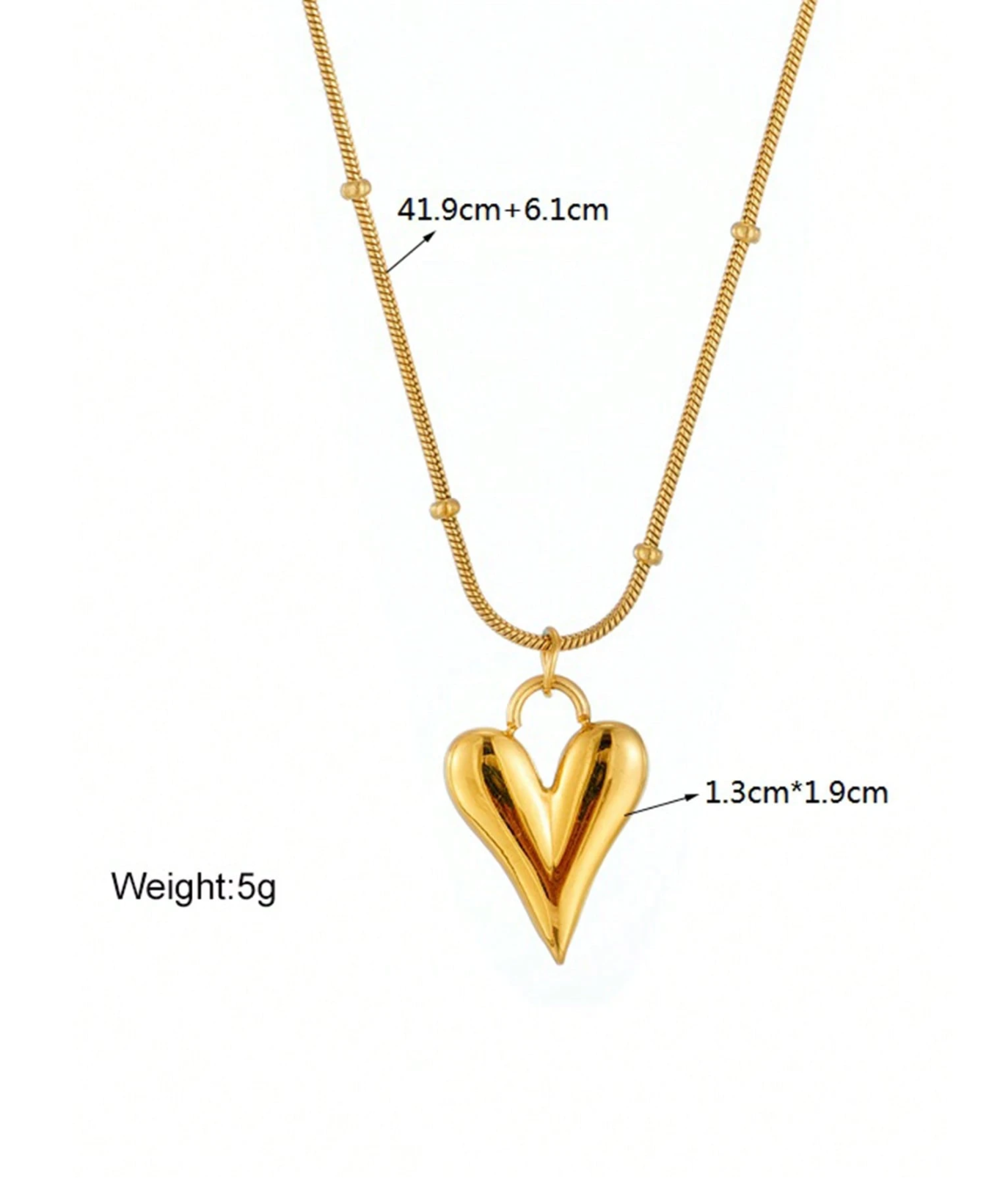 Elongated Heart Pendant