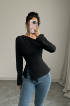 Asymmetric Drape Top Elitaire