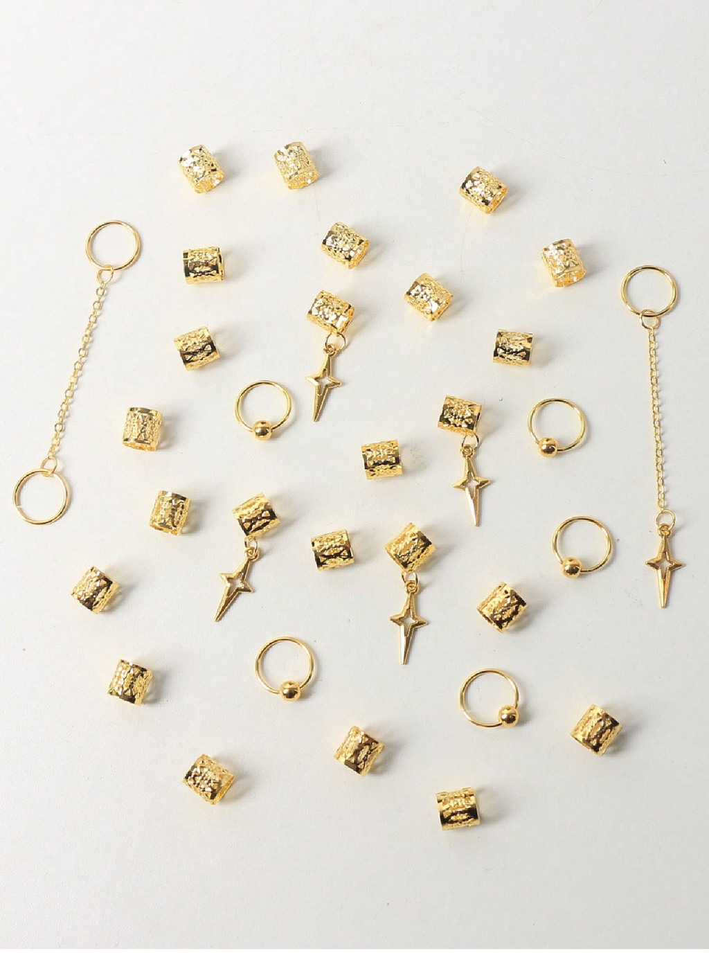 30 Pcs Hair Metal Beads Elitaire