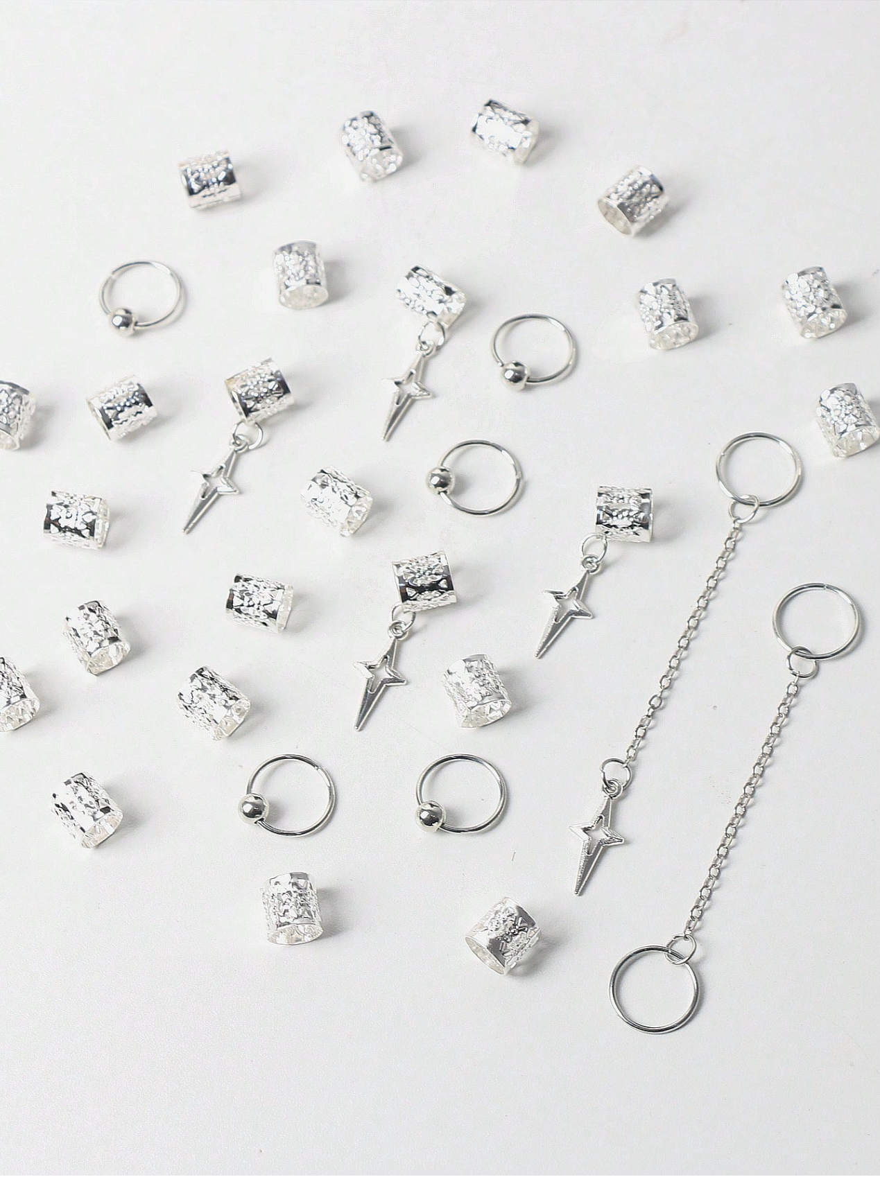 30 Pcs Hair Metal Beads Elitaire