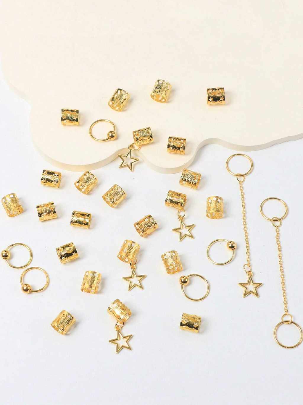 30 Pcs Hair Metal Beads Elitaire