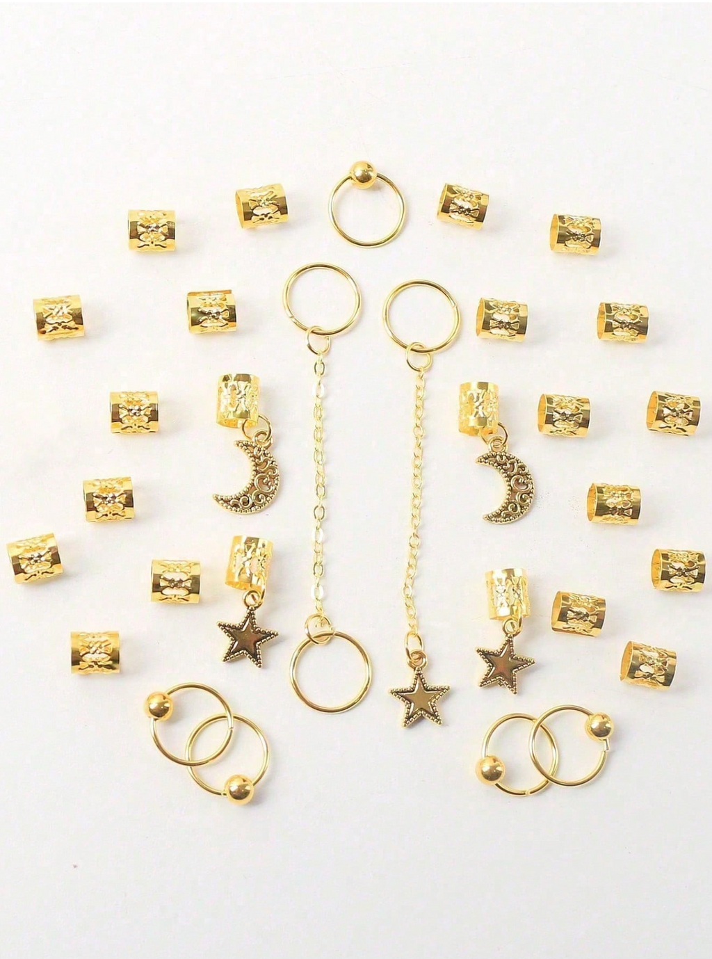 30 Pcs Hair Metal Beads Elitaire