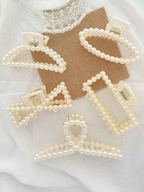 5 Pcs Pearl Hair Claw Set Elitaire