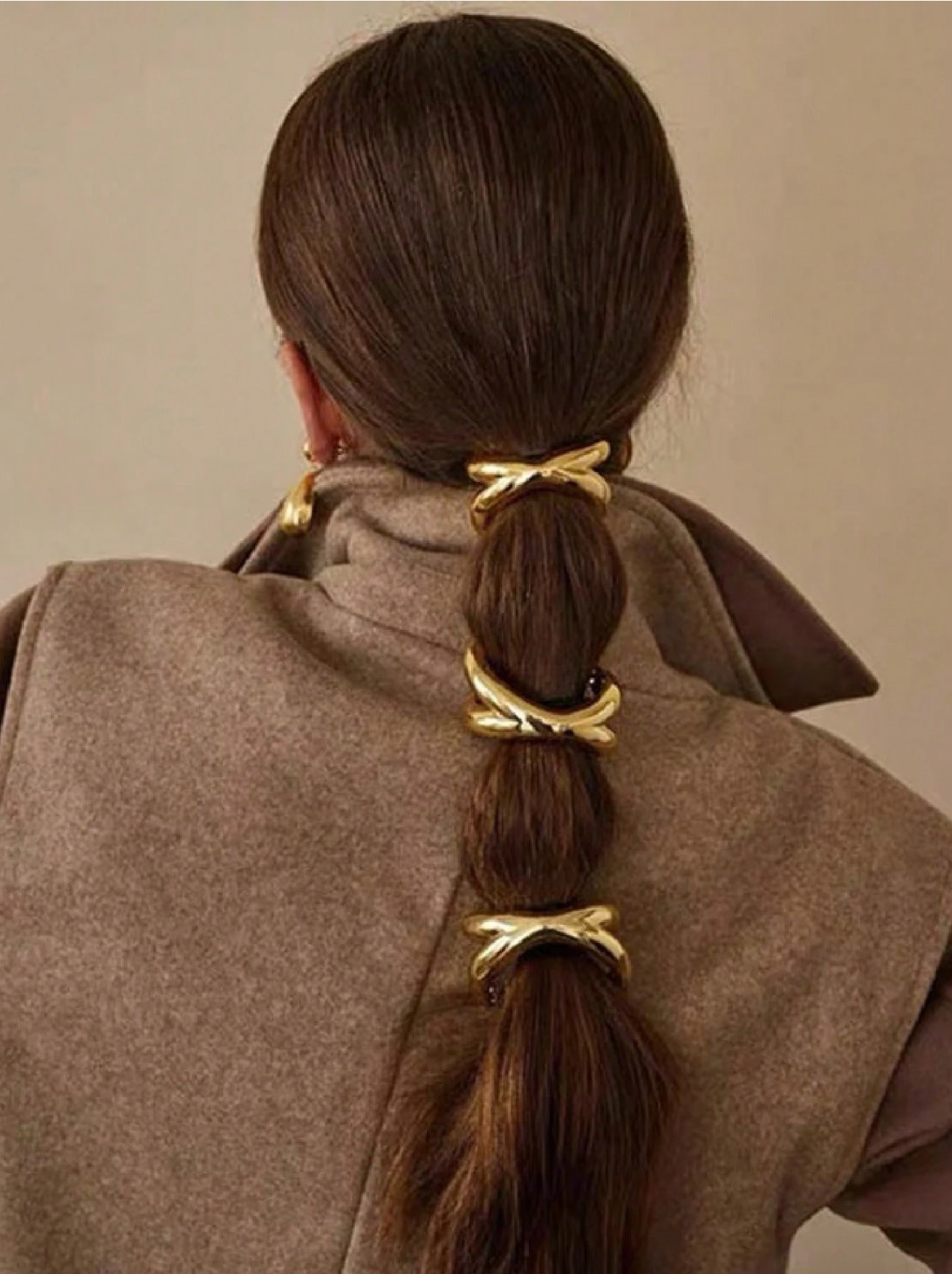 3 Pcs Metallic Hair Ties Elitaire