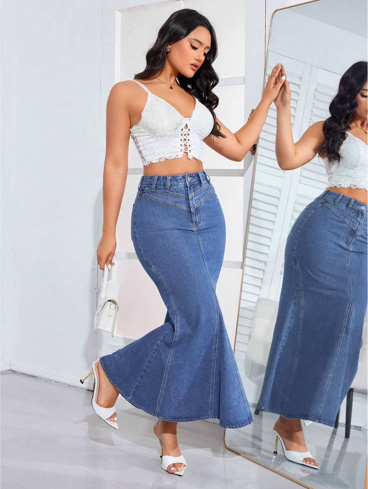 Mermaid Denim Skirt Elitaire