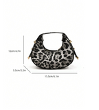 Leopard Lux Crescent Bag Elitaire