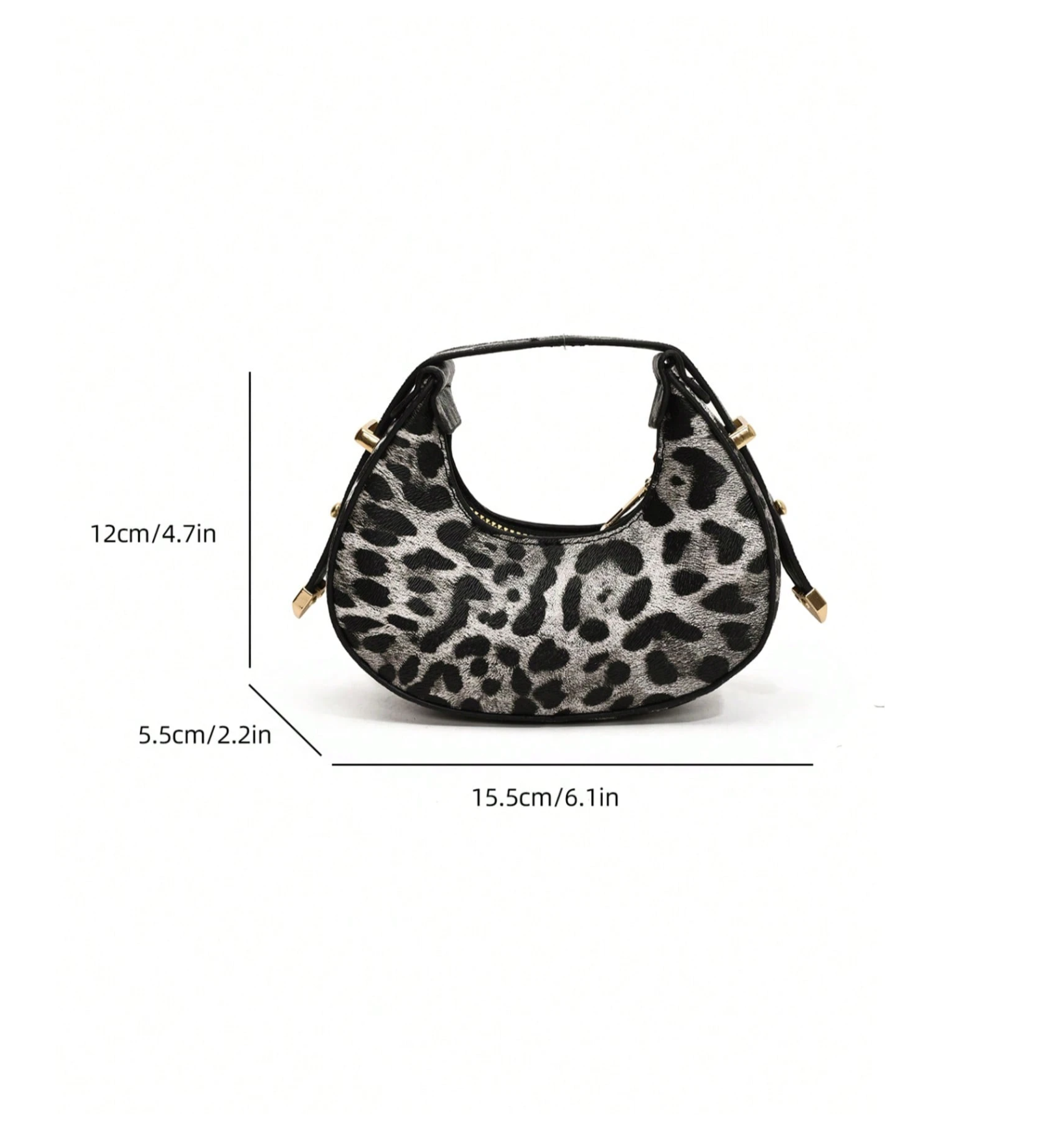 Leopard Lux Crescent Bag Elitaire