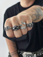 5 Pcs Crypt Ring Set Elitaire