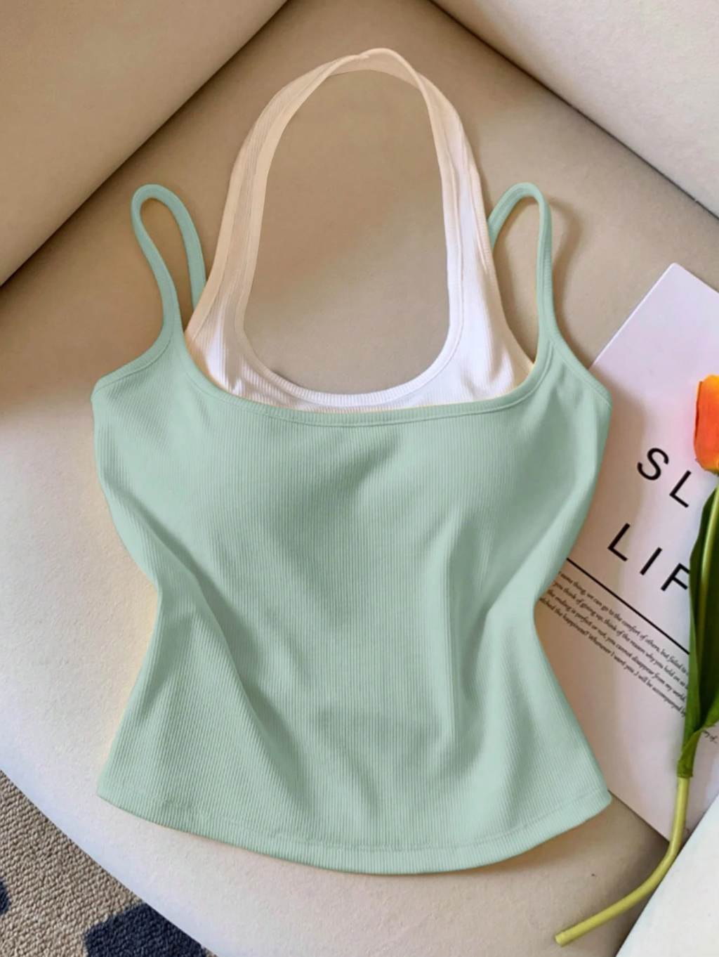 Duo-Tone Rib Cami