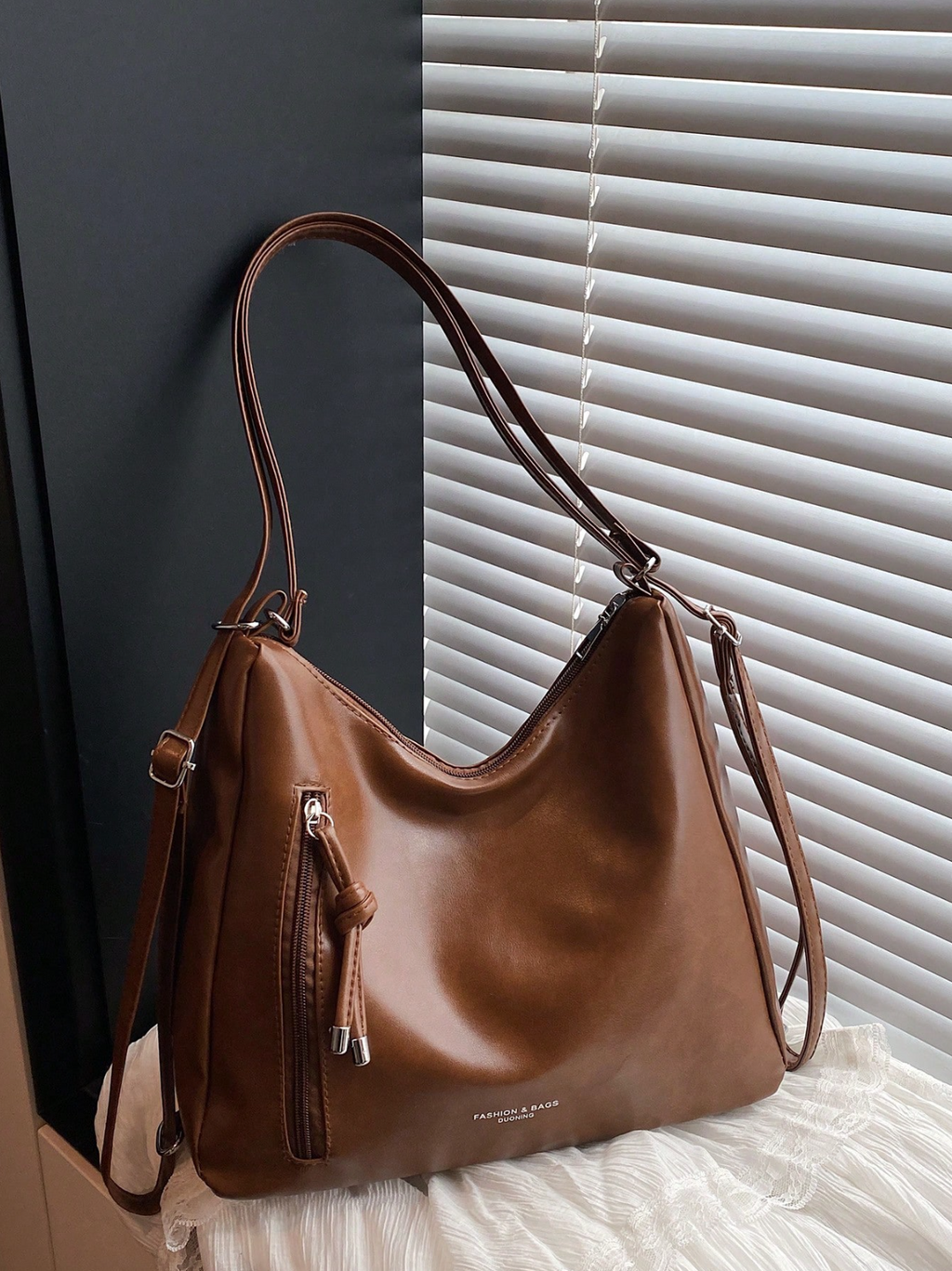 The Angled Zip Convertible Tote