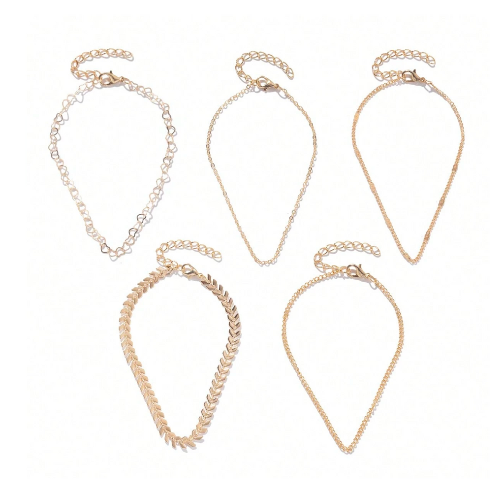 5 Pcs Anklet Set