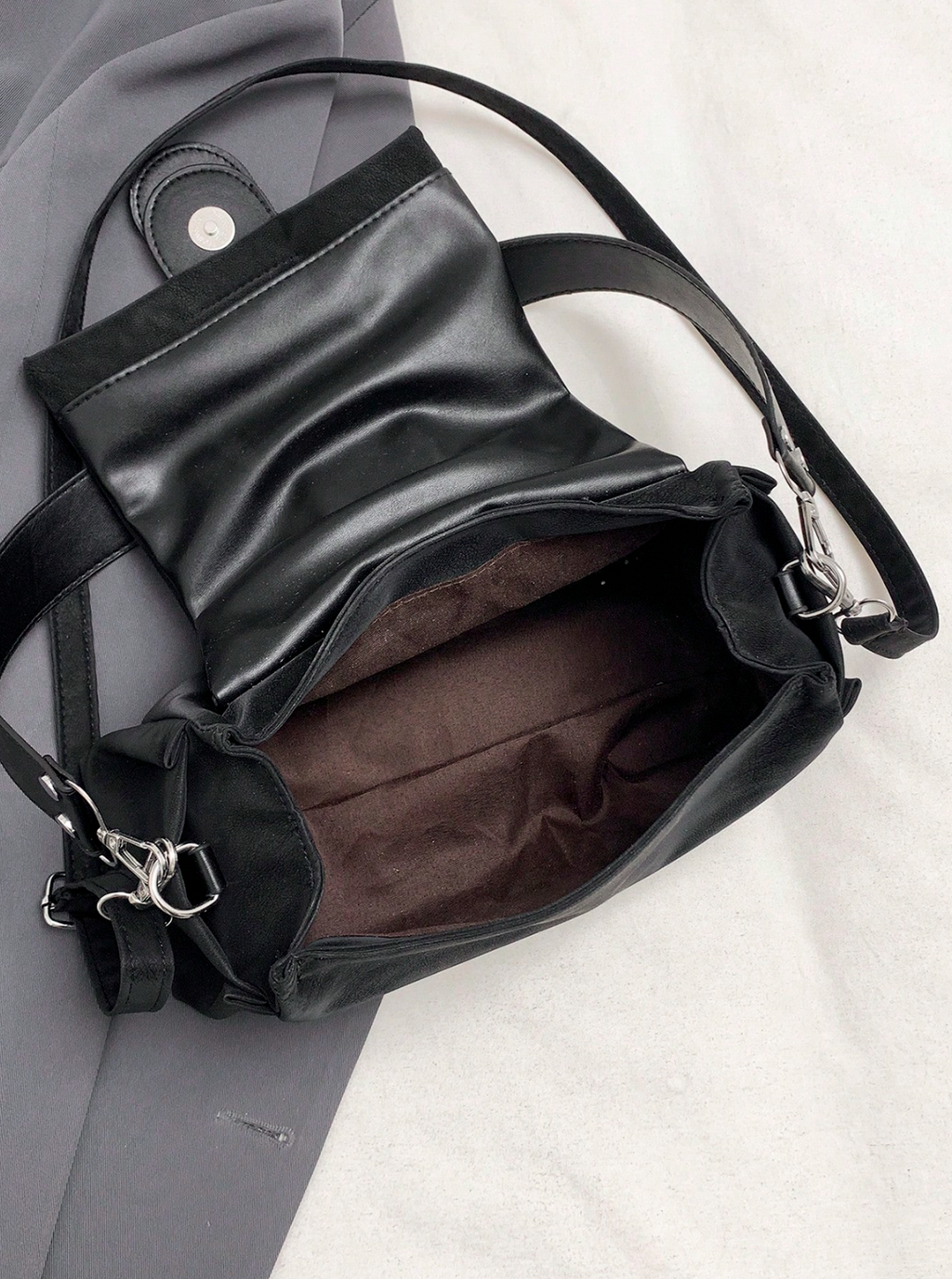 The Noir Buckle Satchel