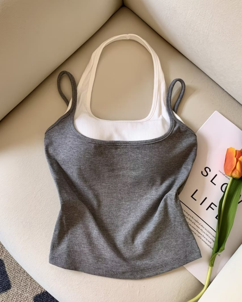 Duo-Tone Rib Cami