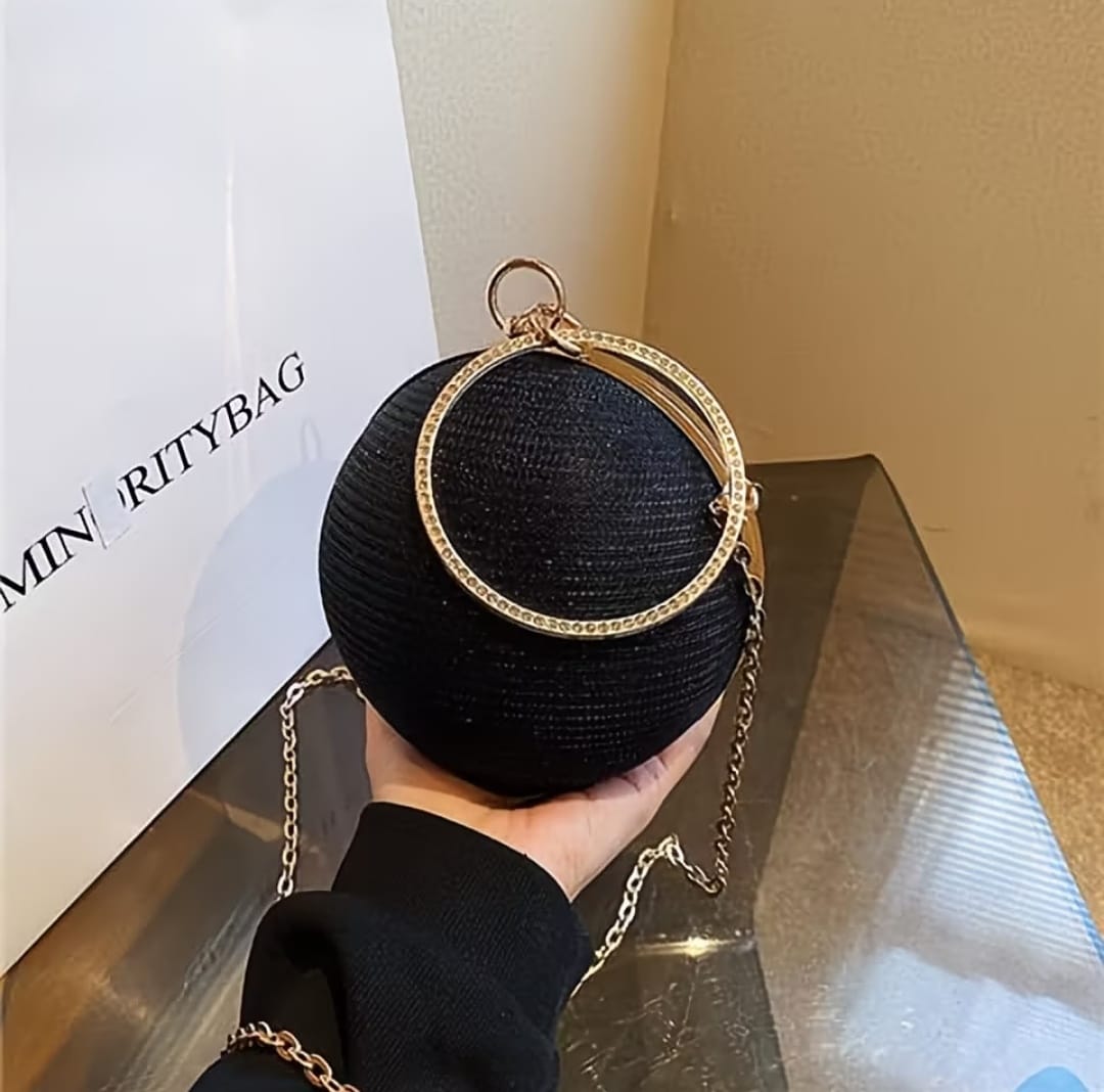 Orb Rhinestone Clutch