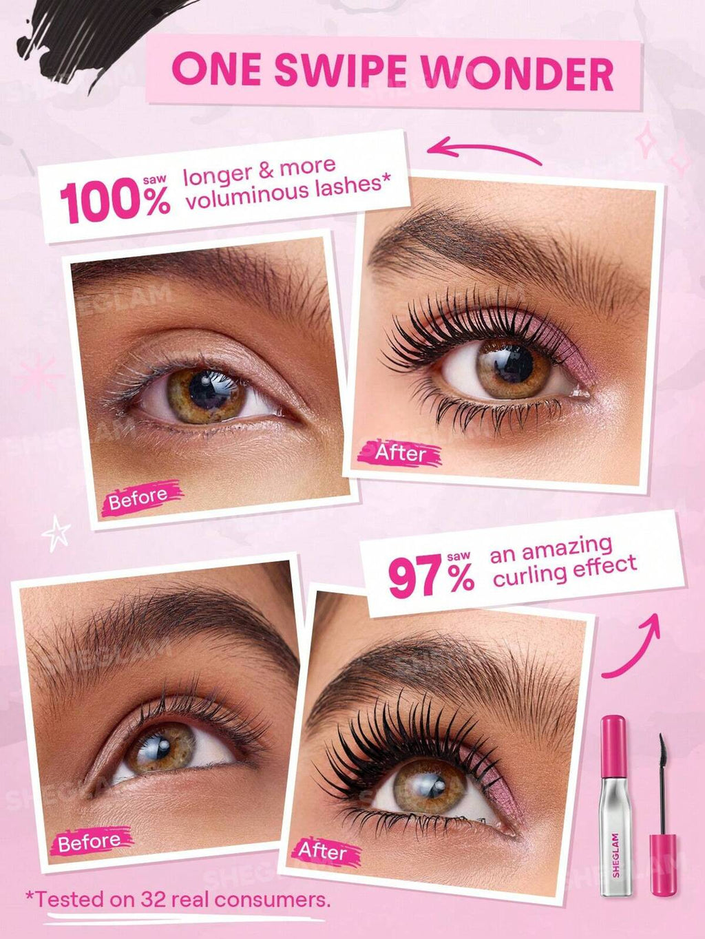 SHEGLAM Lashlighter Up & Out Mascara SHEGLAM