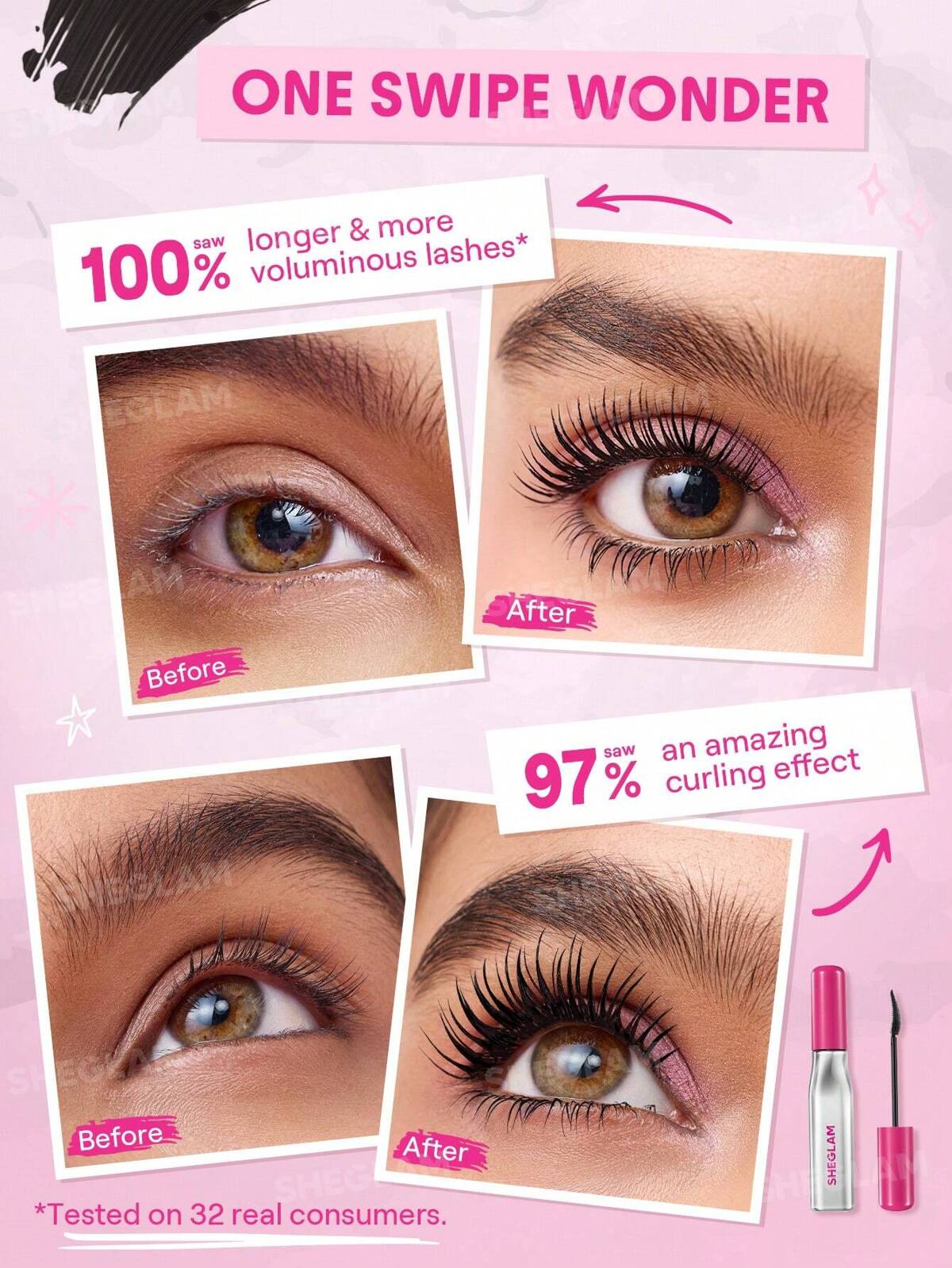 SHEGLAM Lashlighter Up & Out Mascara SHEGLAM